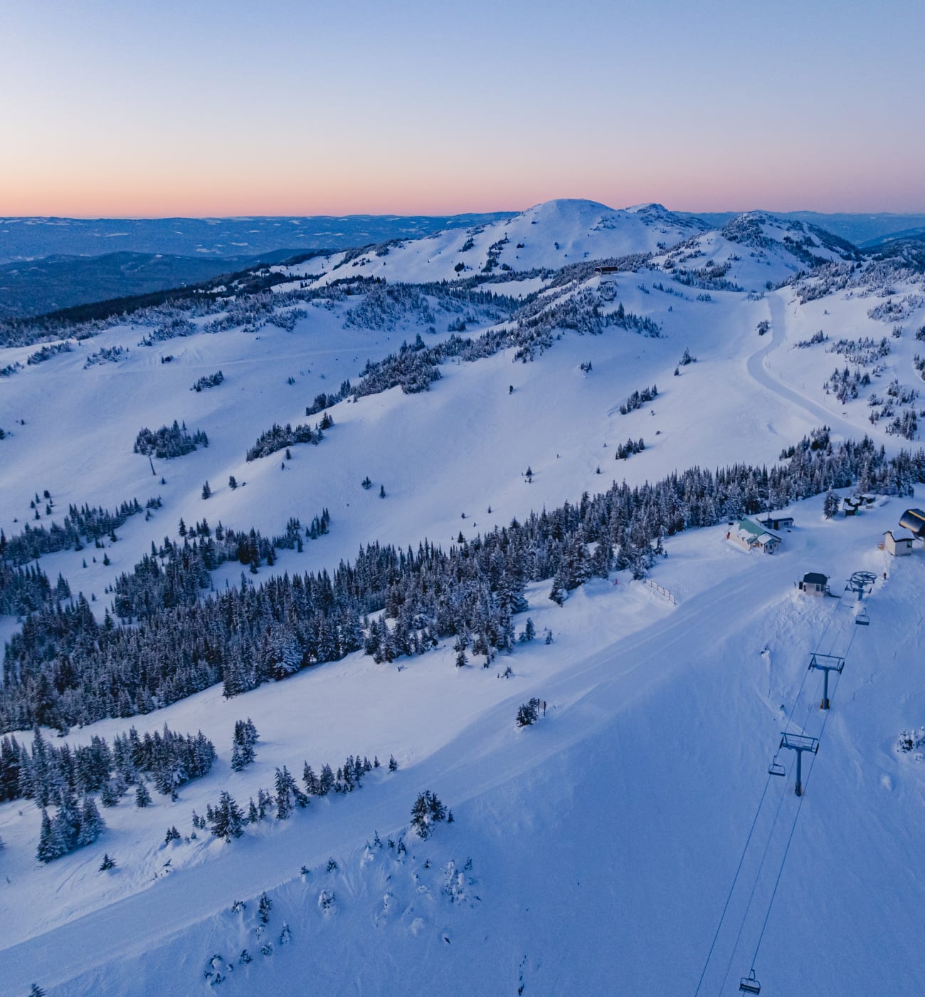 Ski slopes at Sun Peaks